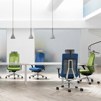 Chaise de bureau exécutive moderne en tissu réglable, ergonomique, pour travaux informatiques, idéale pour les entreprises, les hôpitaux et les ateliers