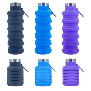Botella de Agua Plegable al por Mayor, Botellas de Silicona Reutilizables y Plegables, Taza Portátil para Senderismo y Excursiones al Aire Libre - Product Image 4