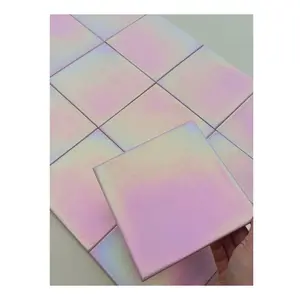 Глазурованная розовая керамическая фарфоровая Радужная Ванная Комната Метро настенная плитка Backsplash