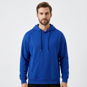 Sudadera con Capucha de Algodón de Doble Cara 8B, Transpirable, de Verano, Tejida, de Manga Larga con Logotipo Frontal, Algodón Peinado TZ104 - Product Image 3