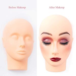 Maniquí plano para práctica de pestañas, cabeza de maquillaje para niños, cosmetología, maniquí para entrenamiento, maquillaje, inserción de pestañas - Product Image 3