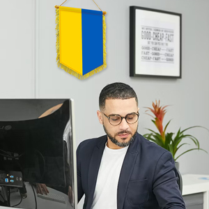 Wholesale Mini Pennant Car Flags 20x30cm Ukraine Wall Decor <b>Small</b> Ornaments Hanging Digital Printing - Product Image 1