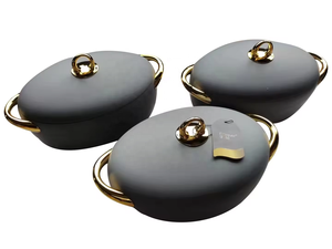 Nouvel ensemble de chauffe-plats thermiques de luxe 2024 pour <span class=keywords><strong>cuisine</strong></span>, idéal pour les cadeaux, avec récipients isothermes dorés pour garder les aliments au chaud - Product Image 4