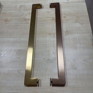 The new design sells well wardrobe and kitchen cabinet handle Golden Deluxe shower door handle