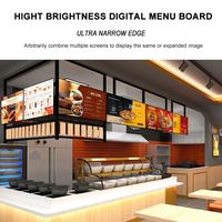 Panneaux de menu LCD à affichage intérieur de haute qualité Support de plafond dynamique conçu pour les restaurants de restauration rapide