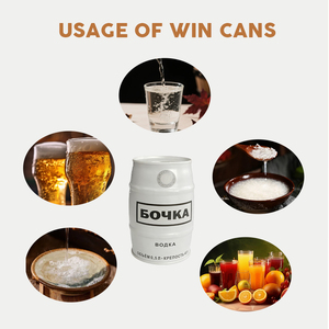 Kaleng Timah Food Grade 500ML-700ML untuk Vodka Whisky Wine, Cetak Offset, Bulat Putih Custom 73mm*125mm, Kemasan Kaleng Timah Food Grade - Product Image 3