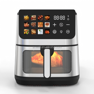 ANWELL Friteuse à air chaud grande capacité en acier inoxydable avec fenêtre de cuisson visible, menu numérique tactile, cuisson saine sans huile - Product Image 6