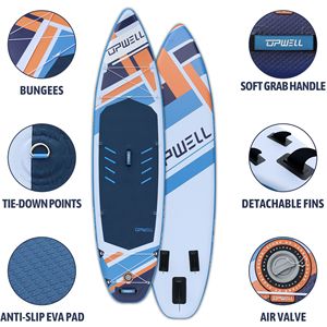 Planche à pagaie gonflable Topwell 10'6" x 32" pour lacs, rivières, adultes, débutants, Stand Up Paddleboarding - Product Image 3