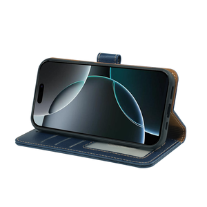 Nueva Funda Cartera de Cuero con Cierre Magnético para <span class=keywords><strong>iPhone</strong></span> 16 Pro Max 15 14 Pro con Titular de Tarjetas - Product Image 3