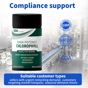 Cápsulas de Clorofila Natural de Sodio y Cobre al por Mayor OEM, Fórmula y Empaque Personalizados, Ventaja de Costo al por Mayor y Suministro Estable - Product Image 5