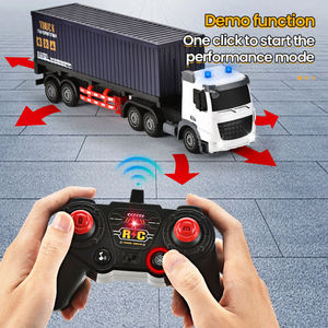 Camion de transport de conteneurs et camion benne télécommandés pour enfants, échelle 1:20, avec lumières et musique - Product Image 5