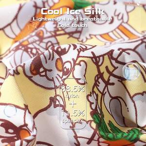 Usine en gros hommes mi-hauteur rose boxeurs 1 pièce jaune dessin animé impression glace soie soyeux respirant sous-vêtements tricoté tissu - Product Image 2