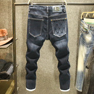 <span class=keywords><strong>Jeans</strong></span> <span class=keywords><strong>Skinny</strong></span> da <span class=keywords><strong>Uomo</strong></span> Elasticizzati con Stampa Animalier, <span class=keywords><strong>Vita</strong></span> <span class=keywords><strong>Alta</strong></span>, Patchwork, Effetto Usurato, Etichetta Privata Personalizzata, Vendita all'Ingrosso - Product Image 3