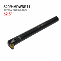 Barre de perçage interne à double pince MDWNR11 MDWNR15 compatible avec les plaquettes DNMG S20R S25S S32T pour outil de tournage interne sur tour CNC OEM