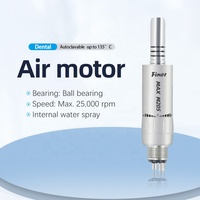Micromoteur dentaire 1:1 à turbine à air, pièce à main basse vitesse, 4 trous, en acier inoxydable, certifié CE