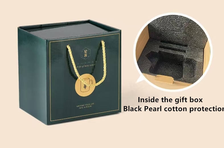 สีเขียว- กล่องของขวัญเดี่ยว (ไม่มีถ้วย)