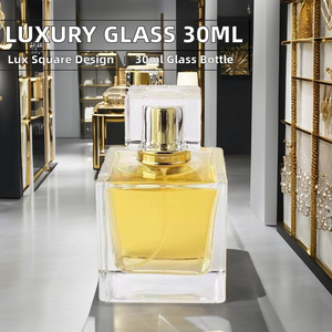 Lujo 30ml 50ml 100mL Botellas de <span class=keywords><strong>perfume</strong></span> de vidrio cuadradas Diseño de lujo vacío Roll on Pump Spreayer Forma redonda para uso en crema - Product Image 5