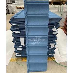 Tuiles de toiture métalliques revêtues de pierre à prix d'usine, haute résistance à la corrosion pour les zones côtières et l'<span class=keywords><strong>immobilier</strong></span> - Product Image 4
