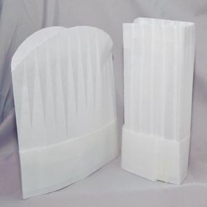 Chef Hat Non Woven Cap White Medium Tall Kitchen Use Disposable Hotel Restaurant Canteen Supply - Product Image 2