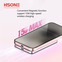 Haute qualité 10000mAh Mini Portable Powerbank en alliage d'aluminium Charge rapide affichage numérique magnétique sans fil charge 20W Banque