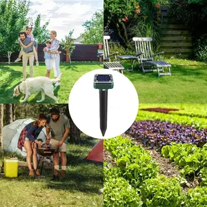 Répulsif solaire à ultrasons pour rats et chats, <span class=keywords><strong>anti</strong></span>-miaulement de <span class=keywords><strong>chat</strong></span>, répulsif électronique solaire longue durée, solide - Product Image 4