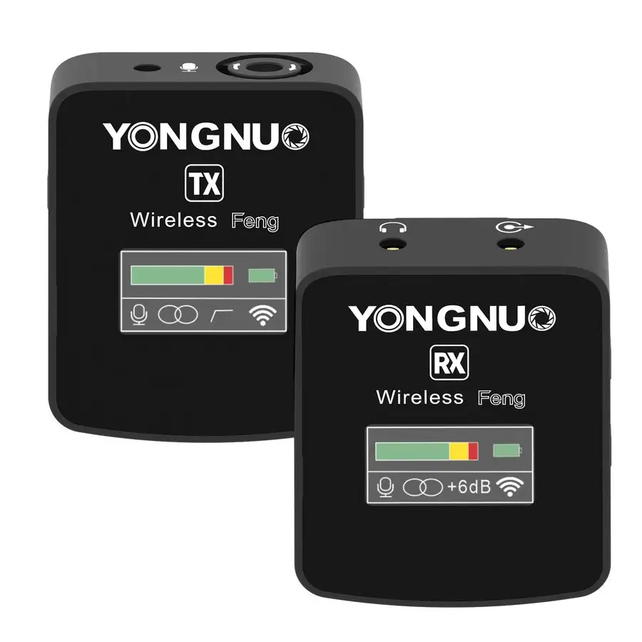 ระบบไมโครโฟนลาวาเลียร์ไร้สายสัญญาณดีสำหรับไมโครโฟน Yongnuo Feng 2.4G กล้องดิจิตอลสตูดิโอถ่ายวิดีโอ