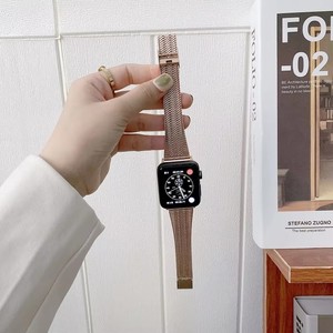 Pour <span class=keywords><strong>Apple</strong></span> <span class=keywords><strong>Watch</strong></span> Band <span class=keywords><strong>Series</strong></span> 6 SE <span class=keywords><strong>5</strong></span> 4 3 2 1 38mm 40mm 42mm <span class=keywords><strong>44mm</strong></span> Bracelet de poignet mince en <span class=keywords><strong>acier</strong></span> <span class=keywords><strong>inoxydable</strong></span> Bracelet de montre à maillons métalliques - Product Image 6
