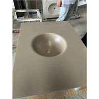 Évier intégré en acrylique sans pores, sans joint, de différentes couleurs et tailles personnalisables pour cuisine et salle de bain
