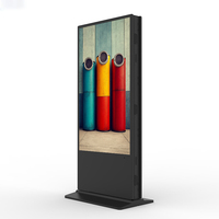 Usine directe 55 pouces LCD affichage numérique Kiosque double support de sol latéral pour une publicité extérieure efficace