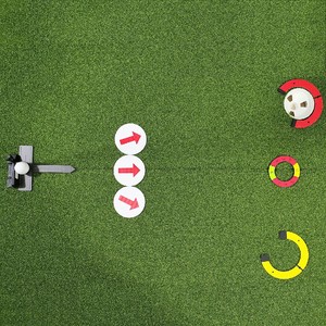 SwingPerfect Golf Outil d'alignement de putting en forme de T miniature en fibre de carbone, ambidextre, à flexion rigide, rotatif, pour entraînement de visée carrée - Product Image 2