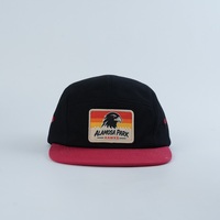 Casquette de camping non structurée à 5 panneaux, couleur personnalisée et logo brodé, visière incurvée, en coton, unisexe, pour le sport