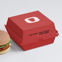 Boîte à hamburger et à sushi en papier kraft recyclé personnalisable, gaufrage, revêtement UV, matériaux de qualité alimentaire pour la conception de logo, emballage