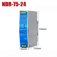 NDR-75-24 24V 75W DC Din Rail interrupteur d'alimentation 10A courant de sortie 220V tension d'entrée pour le contrôle industriel 5V 15V sortie