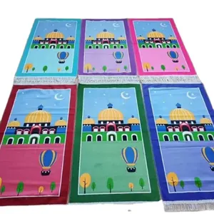 Islamic Gift Custom Design Foldable Interactive Islam Muslim Carpet Kids Educational Prayer Mat Rug for Muslim