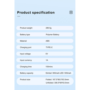 Vente en gros Smartphone pliable lumière LED stabilisateur de cardan vidéo appareil photo reflex numérique <span class=keywords><strong>Selfie</strong></span> Stick suivi du visage Offre Spéciale de diffusion en direct - Product Image 6