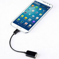 Câble adaptateur Micro USB OTG à charge rapide, en PVC noir, style luxueux, pour téléphones mobiles, port femelle, sortie AC, 1M/2M/3M