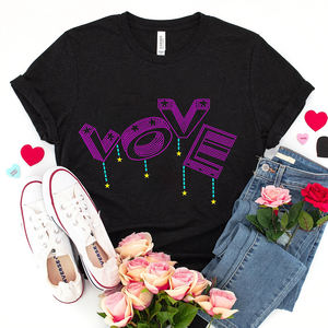 งานปักลายคำว่าวาเลนไทน์ ดีไซน์พิเศษ คุณภาพสูง เป็นมิตรกับสิ่งแวดล้อม ประดับด้วยคริสตัล สำหรับตกแต่งเสื้อผ้า พร้อมสีที่กำหนดเองได้ - Product Image 4