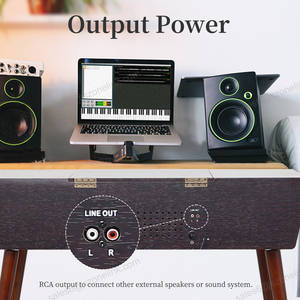 Prix usine tourne-disque <span class=keywords><strong>vinyle</strong></span> Gramophone USB AM FM Radio BT 3 vitesses <span class=keywords><strong>platine</strong></span> avec haut-parleurs - Product Image 4