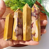 Colonne de cristal de jaune d'œuf naturel en gros - Décoration Feng Shui pour bureau et maison, cadeau unique pour la fête des mères et Pâques