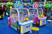 2026 Machine de jeu d'arcade d'intérieur à monnayeur pour enfants, jeu de tir à l'eau 'Duckling Fight' avec tickets, en plastique