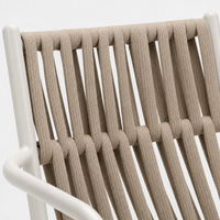 Chaise de jardin en corde tressée à la main, directement de l'usine, pour jardin et cour, avec structure en aluminium