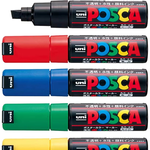 Marqueurs de <span class=keywords><strong>peinture</strong></span> <span class=keywords><strong>acrylique</strong></span> <span class=keywords><strong>POSCA</strong></span>, PC-8K, pointes épaisses et larges, stylos recommandés par les artistes pour la coloration, cadeaux - Product Image 1