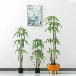 Wholesale Greenery Cactus Bamboo Yucca Small Potted Set Taro Indoor Bonsai Trees Outdoor Artificial Plant