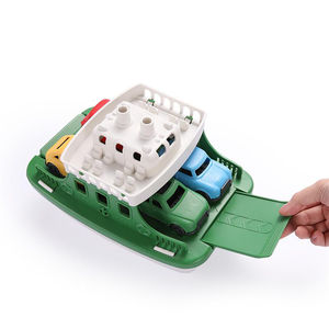 Mini véhicule en plastique pour bébés garçons filles enfants plage <span class=keywords><strong>bain</strong></span> piscine <span class=keywords><strong>jeu</strong></span> 4 pièces Ferry vert bateau baignoire jouets voiture ensemble pour bébés - Product Image 4