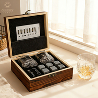 Ensemble de verres à whisky Coffret cadeau Pierres à whisky bourbon Coffret cadeau avec pierres à whisky rafraîchissantes Verres à boire pour hommes