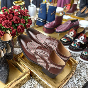 Zapatos <span class=keywords><strong>Oxford</strong></span> de Cuero Casuales para Hombre con Cordones a Cuadros para Negocios y Fiestas - Product Image 3