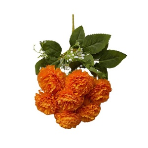 Bouquet de mariage artificiel en soie Yixuan à 7 têtes de œillets, ornement floral - Product Image 5