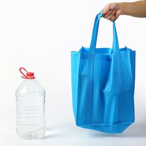 Custom Non-Woven Shopping Tote Bag with Long Handles Promo Pack with Bottom to the Bottom - Product Image 4