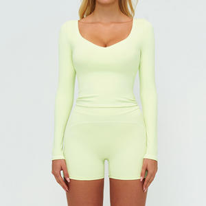 Conjunto Deportivo de 2 Piezas de Último Diseño para Mujer, Ropa Deportiva de Yoga, Informal, Suave, de Alta Calidad, con Logotipo Personalizado - Product Image 5