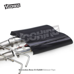 メルセデスベンツG500G550 W463AW464ステンレス鋼排気管カーボンファイバーチップテールスロート用YOOKING Led排気チップ - Product Image 2